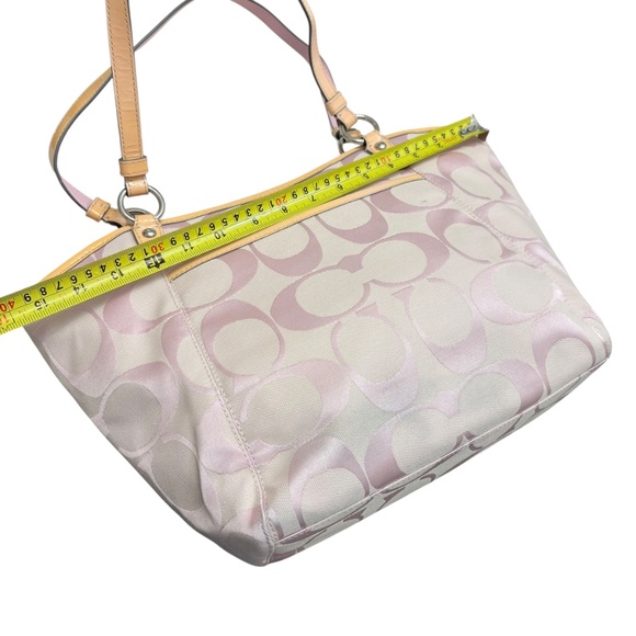 Coach F14659 Leah Signature pink Tote bag - Picture 5 of 15